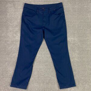 Travis Mathew Level Up Slim Pants Men's 36 Measures 37 x 28 Blue Chino Golf